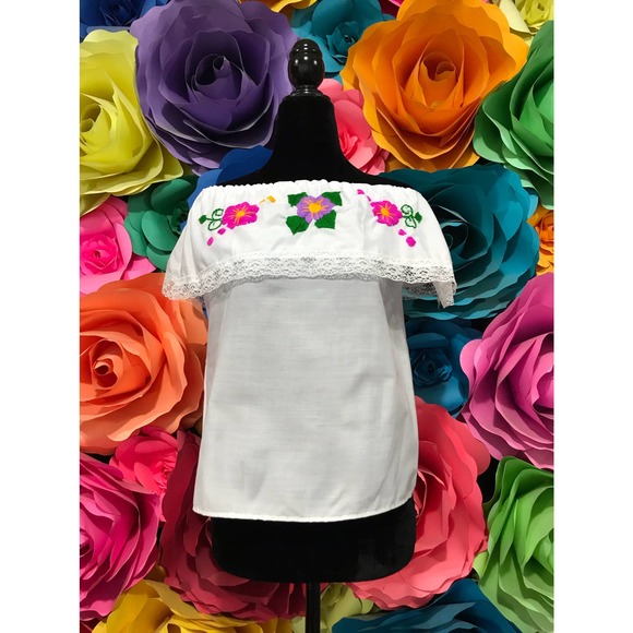 Mexican blouse only handmade and embroidered - Picture 5 of 6